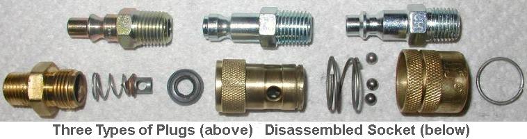 Types of Plugs and Disassembled Socket
