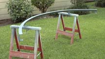 Rail being painted
