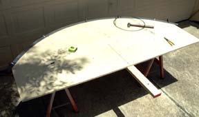 Particle board used for pattern